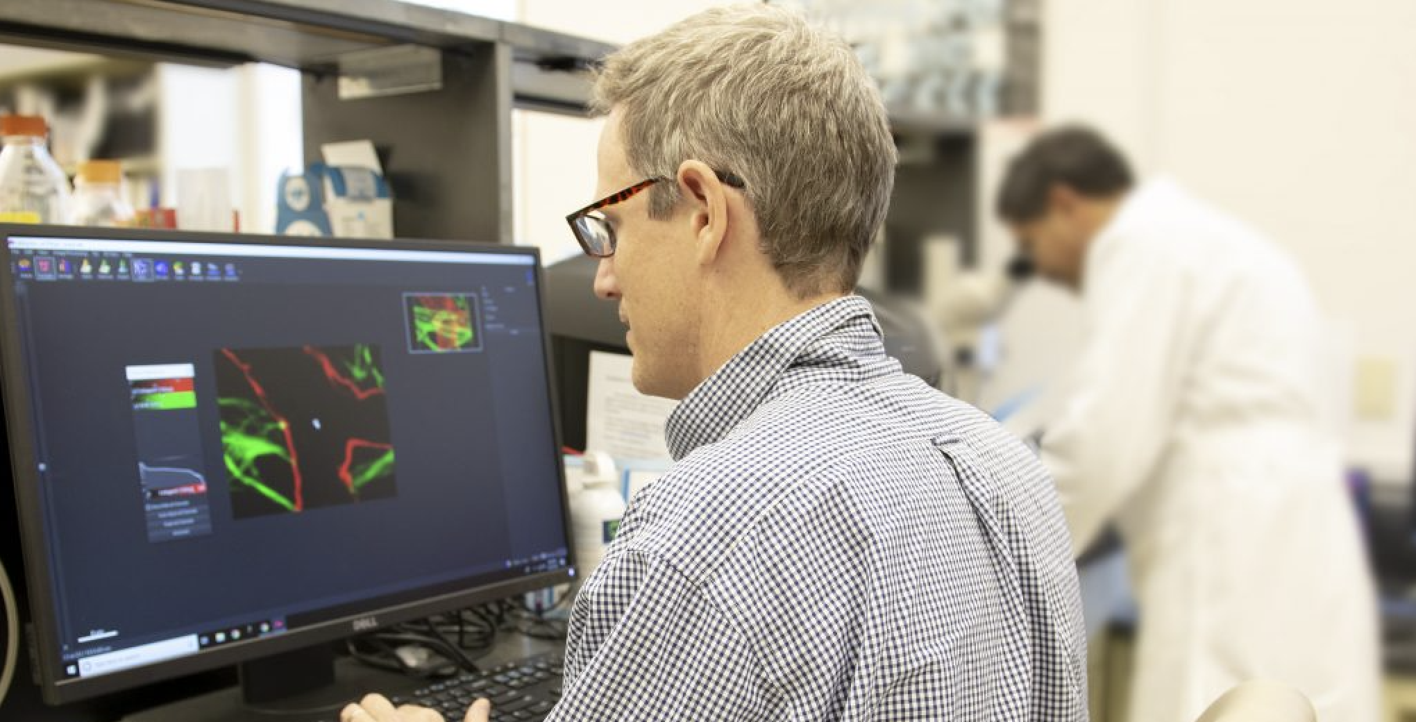 Researchers working with participant